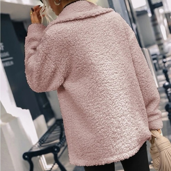 New pink Teddy button down jacket - Picture 6 of 6